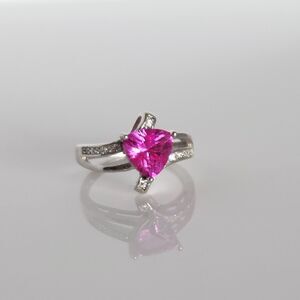 Pink Sapphire 2 Carats Ring Size 7-3/4